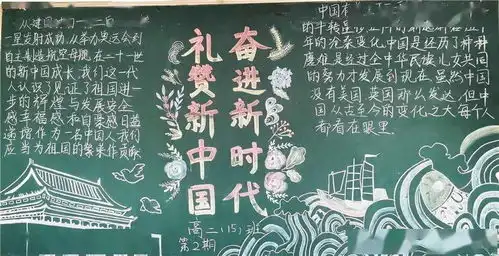 庆国庆黑板报内容部队欢