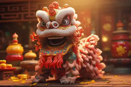 新年传统舞狮表演图片摄影图摄影图片