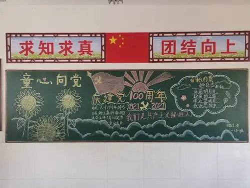 学党史颂党恩听党话跟党走刘集中心校顾庄小学开展党史学习教育黑板报评比活动
