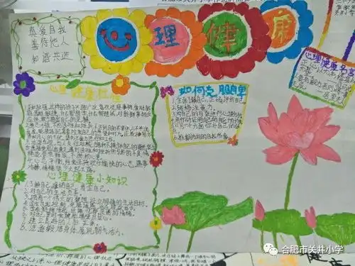 我手写我心,我心神飞扬记关井小学第二届心理健康手抄报大赛