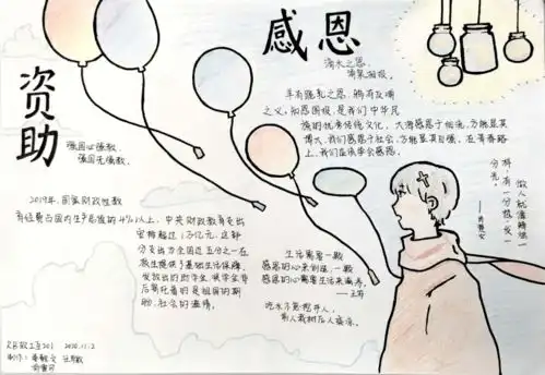感恩教育手抄报好看道谢