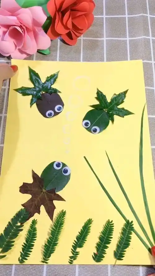 数一数有几种树叶这也太美了吧鱼的尾巴咋掉了一块折纸手工