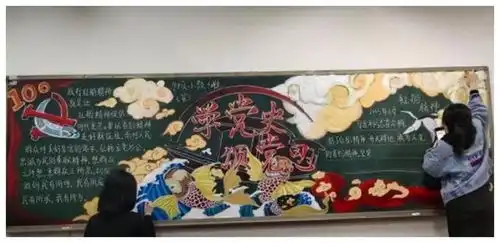 高中黑板报排版上课