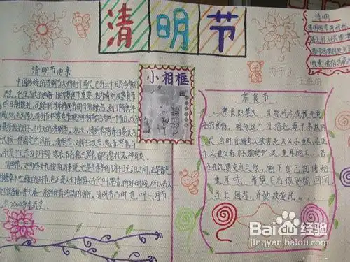 清明节手抄报2022黑板报