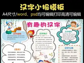 有趣的汉字小报语文汉字电子手抄报图片设计素材高清worddoc模板下载122.15mb语文手抄报大全