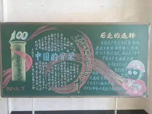 庆建党百年展蓝焰风采牡丹江消防救援支队主题黑板报展播评选活动