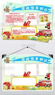 消防安全小报校园防火防灾安全教育手抄小报图片模板下载