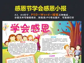 感恩节小报教育思想读书环保电子手抄报素材word模板图片psd设计图下载感恩节手抄报大全编号17143128