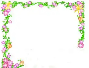 黑板报花边花朵的夏日情怀