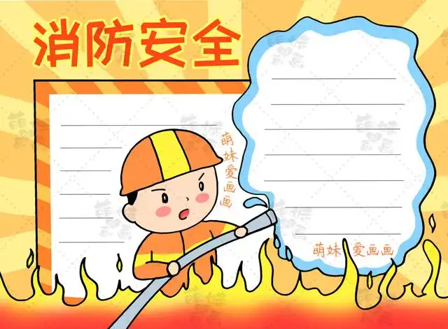 消防安全手抄报模板