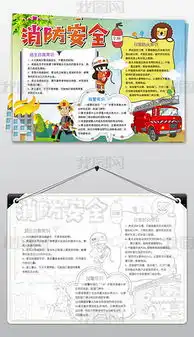 消防安全小报防火灾手抄报校园安全电子小报图片模板下载