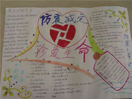 防震减灾黑板报高中绘出