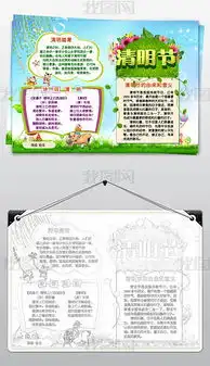 清明节小报踏青扫墓手抄报传统节日电子小报下载编号18450505清明节手抄报