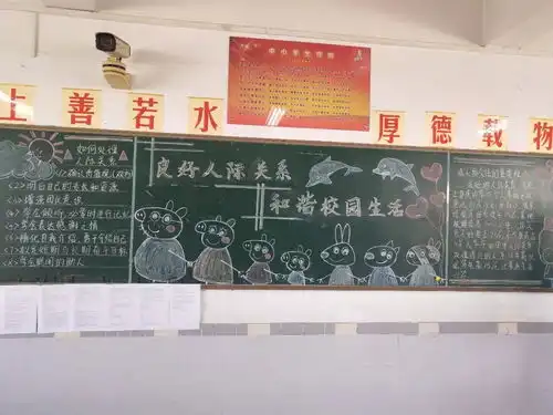 系同学情,记同学往记人际交往主题黑板报评比活动