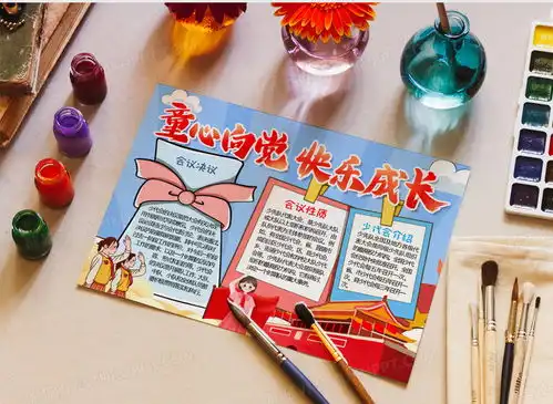 童心向党手抄报word模板下载熊猫办公