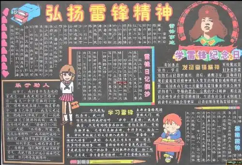 关于雷锋黑板报内容雷锋