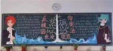 高中黑板报排版开学了