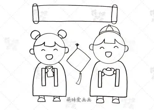 春节元素简笔画合集,简单又漂亮,家长可收藏备用