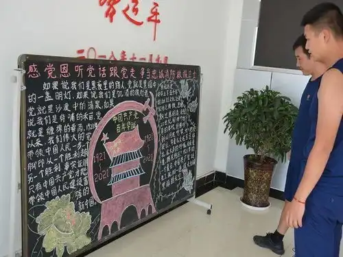 双柏大队认真开展感党恩听党话跟党走,争当忠诚消防救援卫士主题黑板报制作活动