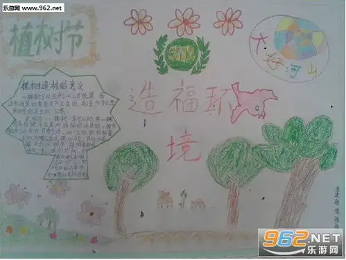 植树节手抄报简单又漂亮植树节手抄报图片大全下载乐游网游戏下载