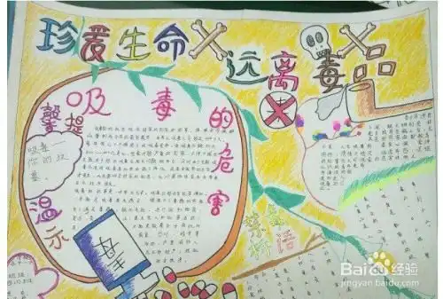 怎样制作禁毒手抄报