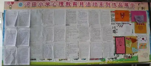 阳光心态,健康成长河田小学举行心理健康教育活动月系列活动