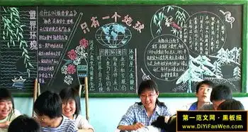 求一个关于绿色环保黑板报的图片最好上面有一个地球和一棵树的那种