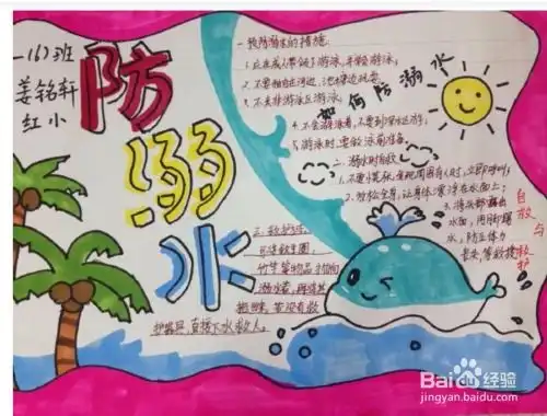 防溺水的手抄报模板