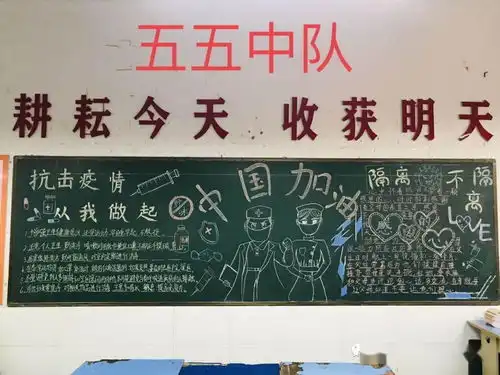 小小黑板报浓浓抗疫情抗击疫情我们在行动主题黑板报评比活动剪影