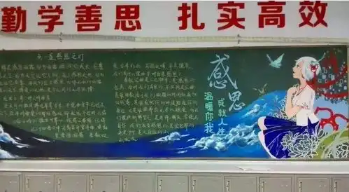 00后的黑板报真精彩,老师看后舍不得擦掉,美术功底叫人羡慕