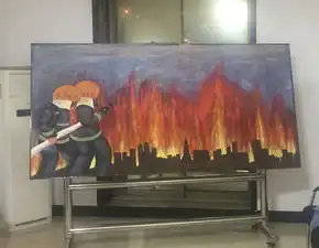 关于消防的黑板报模板官