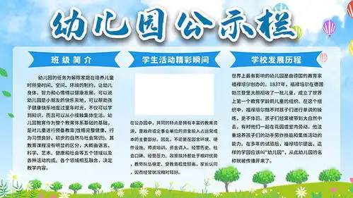小清新幼儿园宣传栏板报设计