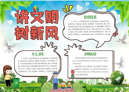 讲文明树新风校园手抄报