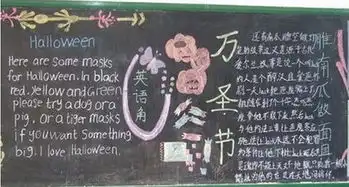小学生万圣节黑板报图片万圣节