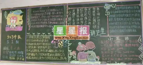 尊师守幻讲卫生黑板报
