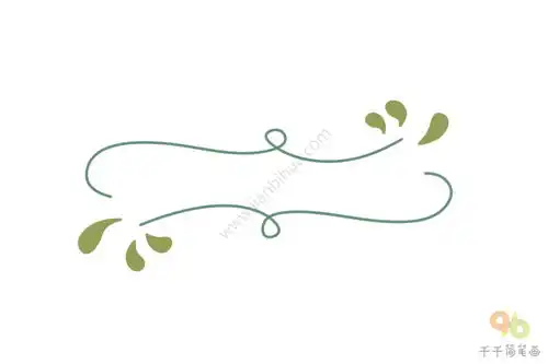 绿色小清新边框简笔画