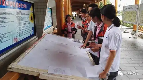 恭城县民族中学开展诵国学,明礼仪主题展板现场设计评比活动