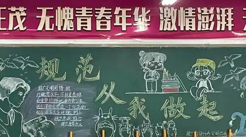 将规范落到实处衡水一中高一6部开展规范月之板报创作活动