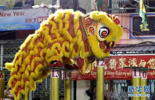 缅甸仰光庆祝中国农历新年舞狮大赛精彩纷呈