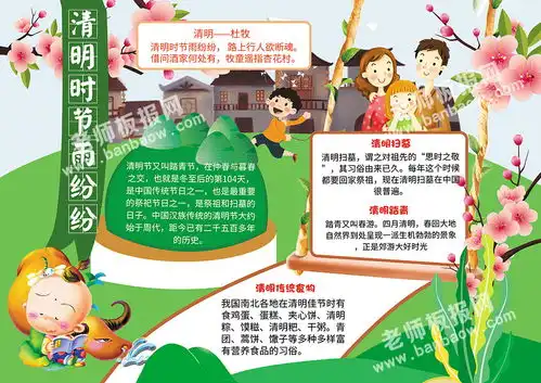 清明节手抄报模板清明节