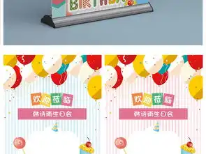 卡通儿童生日快乐海报展架大尺寸素材模板图片psd设计图下载生日节日宣传促销海报大全编号15661007