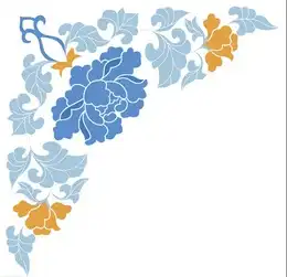 黑板报花边牡丹花边